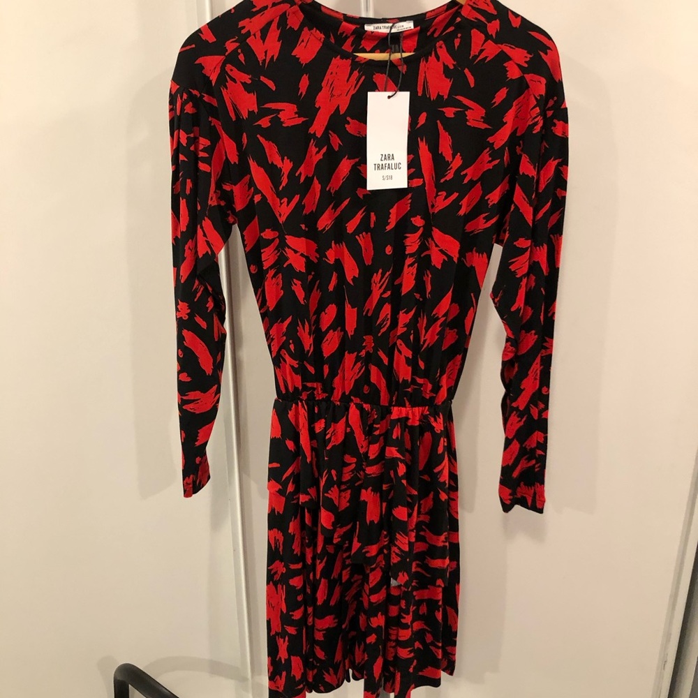NEW | Zara Long Sleeve Patterned Dress - Picture 3 of 7